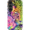 Neon Rainbow Cheetah with Rose by Sheena Pike Galaxy S24 Impact Case